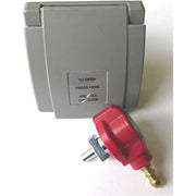 Bullfinch Grey BBQ Gas point and Quick Release Plug-in Tail Connector Bullfinch - UK Camping And Leisure