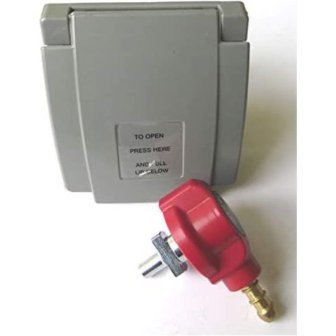Bullfinch Grey BBQ Gas point and Quick Release Plug-in Tail Connector UK Camping And Leisure