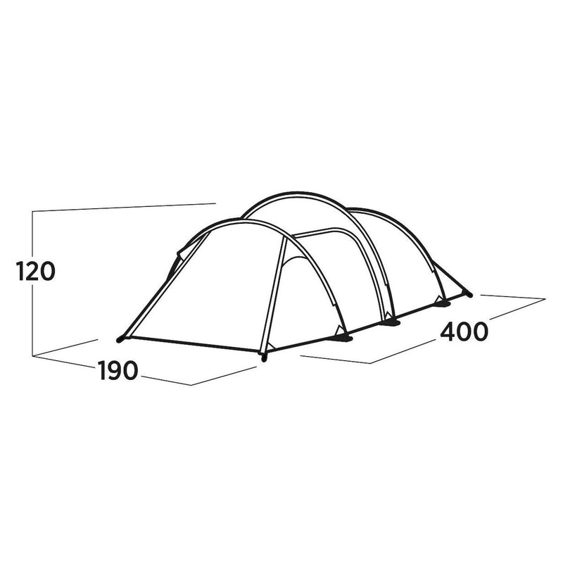Easy Camp Hemsedal 3 Person Tunnel Tent 3 Berth Festival Camping - View 10