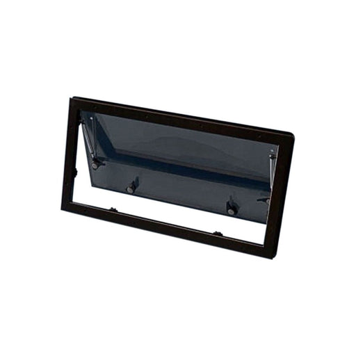 Campervan Hinged Window Curved Black Alloy Frame 500 x 450mm Nova - UK Camping And Leisure