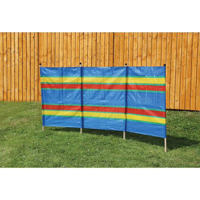 4 Pole Multicoloured Polythene Windbreak 1440 Quest - UK Camping And Leisure