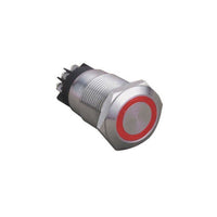 W4 Anti-Vandal Switch 12V 19Mm Latching, Red Illuminated
