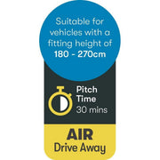 Aquila Pro 500 performance air drive away awning 12010842000001 Westfield - UK Camping And Leisure