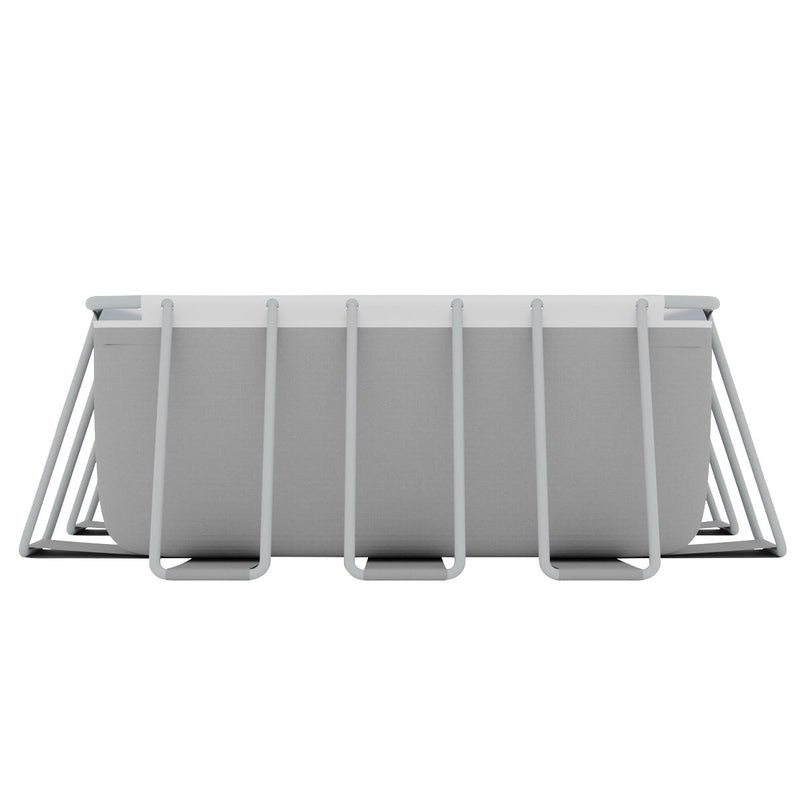 Dellonda Steel Frame Rectangular Swimming Pool - Step Ladder & Filter Pump 25ft Dellonda - UK Camping And Leisure