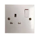 Square Edged Single Switched Socket White AG - UK Camping And Leisure