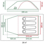 Coleman Darwin Summer 4 Plus Tent Berth - View 13