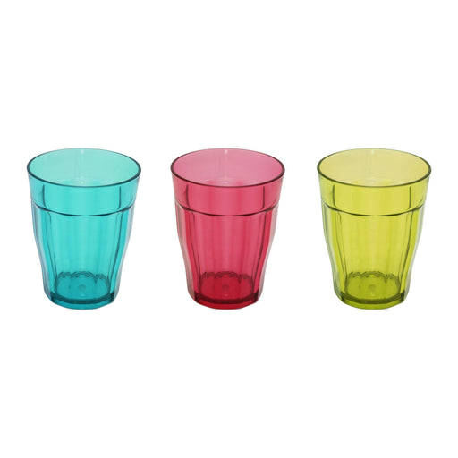 Soda Glass Assorted Colours (4) T0346M Epicurean - UK Camping And Leisure