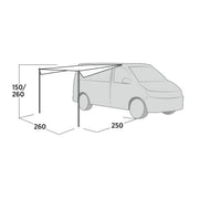 Easy Camp Voss Campervan Canopy Sun Shade (150-260cm Height) - View 7