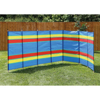 8 Pole Multicoloured Polythene Windbreak 1446