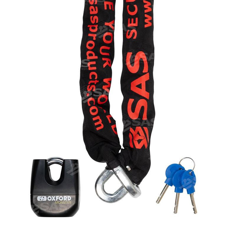 SAS Security Products SAS SAS Heavy Duty 2000x14mm Square Shackle Chain & Monster Padlock - Image 4 of 5 | UK Camping and Leisure