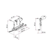 Fiamma Carry-Bike Ford Custom Deep Black Rear Mounted Bike Carrier - Image 2 of 2 | UK Camping and Leisure