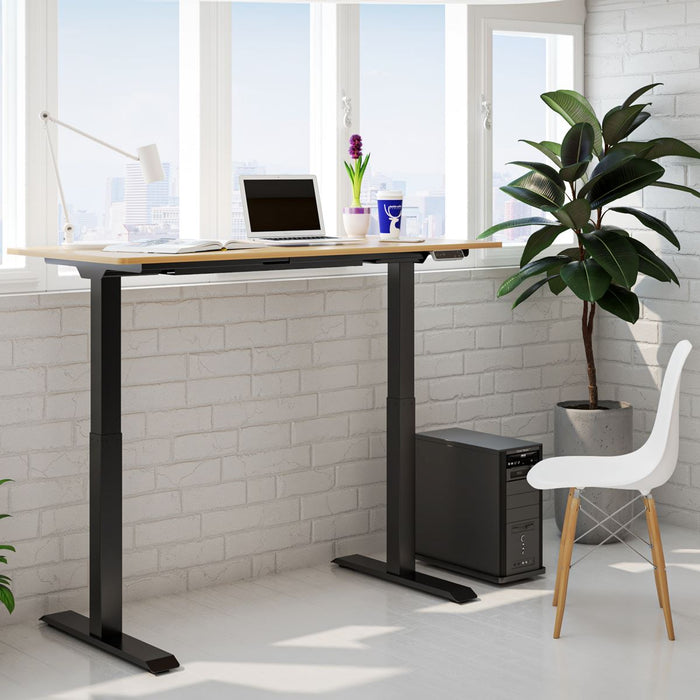 Dellonda Electric Height Adjustable Standing Desk 1400 x 700mm Dual Motor 100kg Dellonda - UK Camping And Leisure