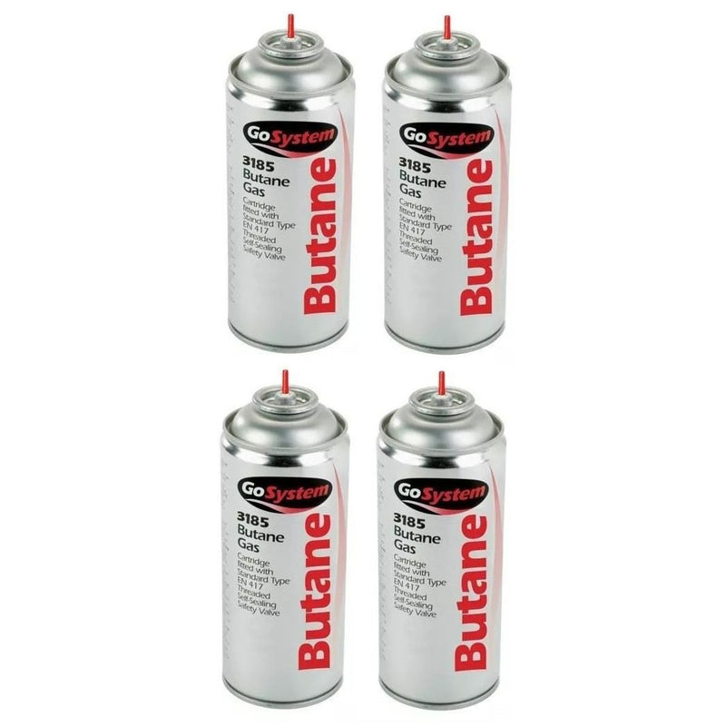 4x Go System Aerosol Butane Refill Gas Cartridge 144g Go System - UK Camping And Leisure
