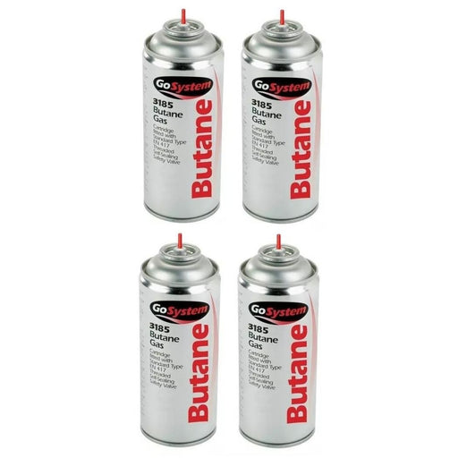 4x Go System Aerosol Butane Refill Gas Cartridge 144g Go System - UK Camping And Leisure