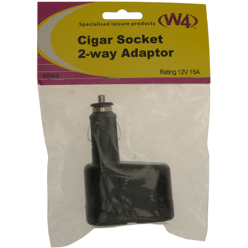 W4 2-Way Cigar/Socket Adaptor 00062 W4 - UK Camping And Leisure