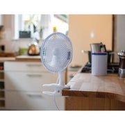 Draper 230V Clip-On Desk Fan, 6"/150mm, 15W 08710 Draper - UK Camping And Leisure