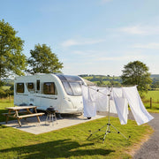 Leisurewize Caravan Camping 4 Arm Rotary Clothes Airer with Pegs - View 4