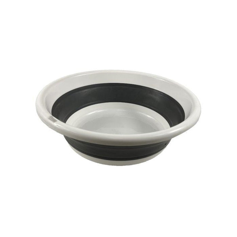 Via Mondo Collapsible Round Bowl 4.5L White/Grey | UK Camping and Leisure