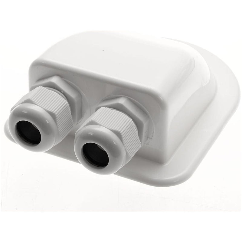 2 Way Solar Panel Feed Gland White for Caravans & Motorhomes | Sturdy and Effic Nova - UK Camping And Leisure