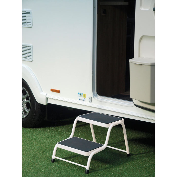 Double step in caravan white C021 UK Camping And Leisure - UK Camping And Leisure