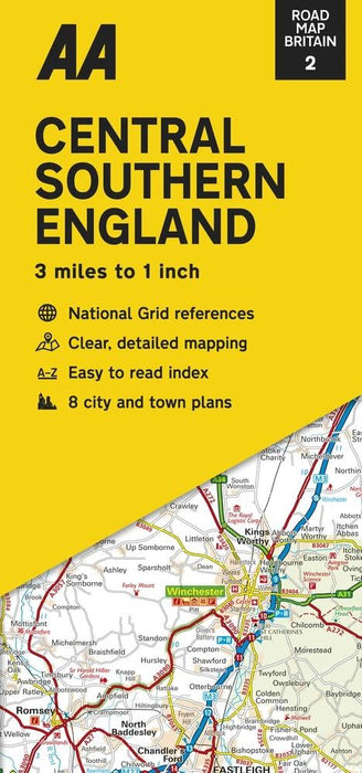 AA Central Southern England Road Map 9780749582814