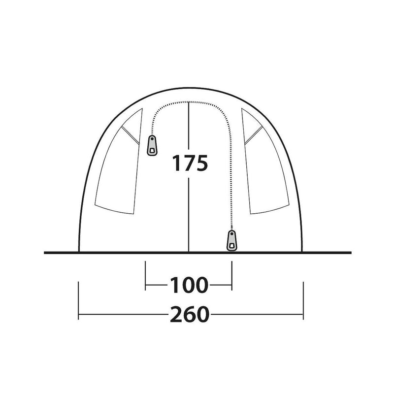 Outwell Durango 4 4 Berth Three Room Tunnel Tent - View 18