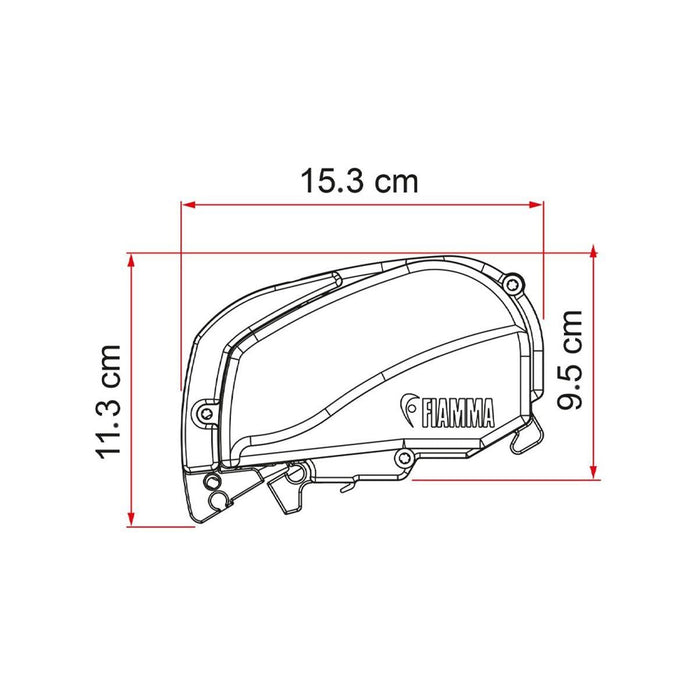 Fiamma F80s fits Fiat Ducato 320 Awning Deep Black Royal Grey Fiamma - UK Camping And Leisure