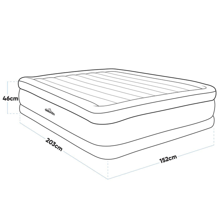 Dellonda Raised Air Bed with Built-in Electric Pump & Storage Bag - Queen Dellonda - UK Camping And Leisure