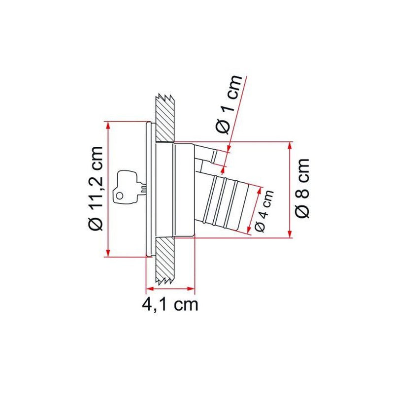 Fiamma Water Filler Cap Assembly White - Image 2 of 2 | UK Camping and Leisure