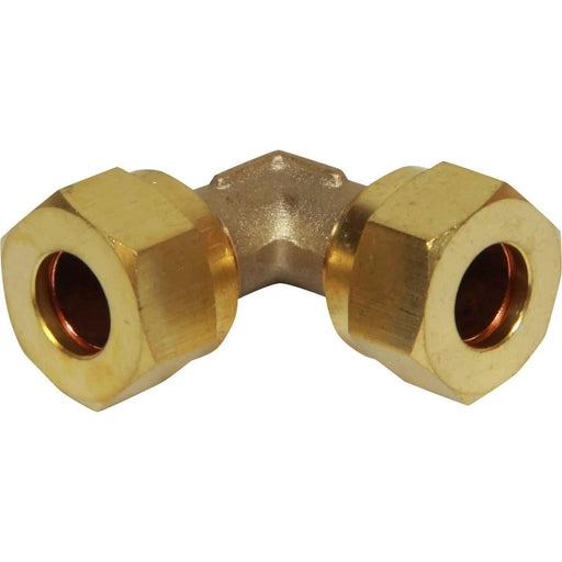 AG Brass Equal Elbow Coupling 10mm x 10mm AG - UK Camping And Leisure