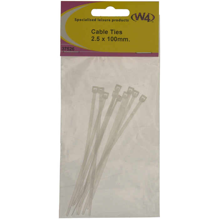W4 Cable Ties 4" / 100Mm (6) 37526 W4 - UK Camping And Leisure