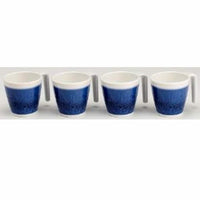 Flamefield Azure Melamine 4 Piece Camping Caravan Mug / Cup Set