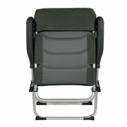 2x Royal Folding Ambassador Grey Reclining Aluminium Padded Camping Chair R735 Royal - UK Camping And Leisure