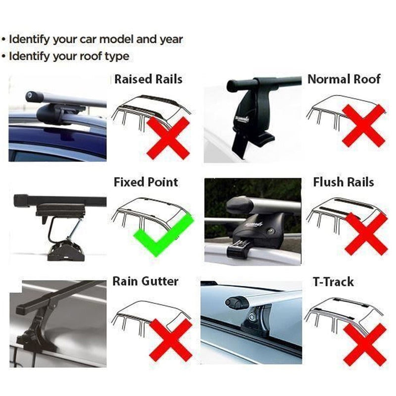 Summit SUP-A016 Premium Aluminium Multi-Fit Roof Bars, Lockable, Set of 2 Summit - UK Camping And Leisure