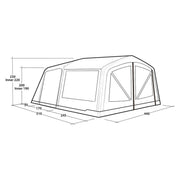 Outwell Virginia 5 Air TC 5 Berth Three Room Tunnel Tent - View 14