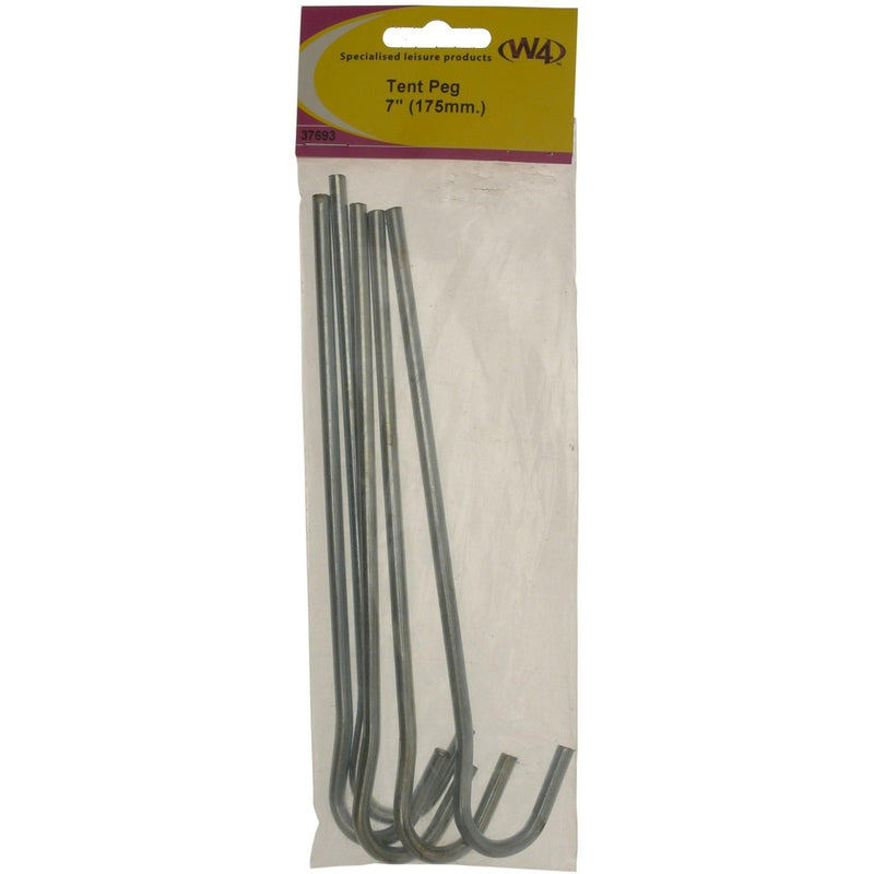 MDS1203 W4 7in Steel tent pegs 5 pack 37693 W4 - UK Camping And Leisure