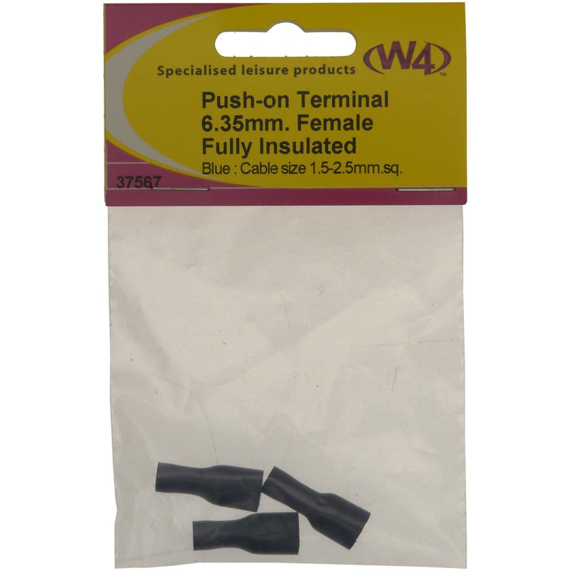 W4 Push On Terminal F 635 Blue (3) 37567 W4 - UK Camping And Leisure
