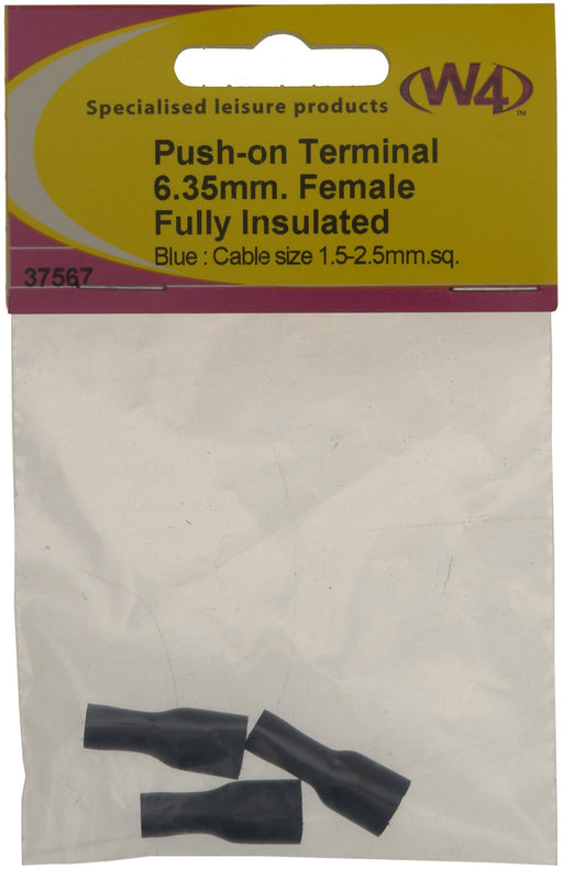 W4 Push On Terminal F 635 Blue (3) 37567 W4 - UK Camping And Leisure