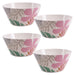 4 x Reusable Plastic Melamine Jungle Flowers Breakfast Salad Bowls for Camping Picnic Summit - UK Camping And Leisure