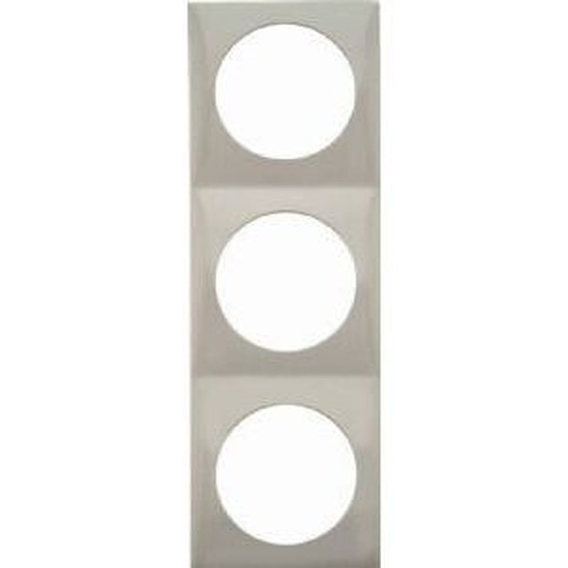 Berker Pure Design Triple Frame Stainless Steel 21247S Berker - UK Camping And Leisure