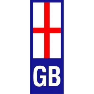 W4 Gb Plate England Upright Sticker 37138 W4 - UK Camping And Leisure