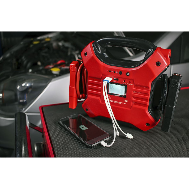 Sealey Jump Starter Power Pack LiFePo4 12/24V 1200/600 Peak Amps SL32S Sealey - UK Camping And Leisure