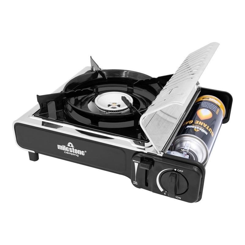 Portable Gas Stove - Fully Safety Certified 18949 Milestone Camping - UK Camping And Leisure