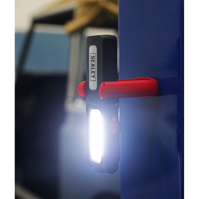 Sealey Rechargeable Inspection Lamp Red 5W COB+3W LED+Power Bank LED318R Sealey - UK Camping And Leisure