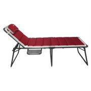 Quest Bordeaux Pro Lounge Sun Bed with side table Quest - UK Camping And Leisure