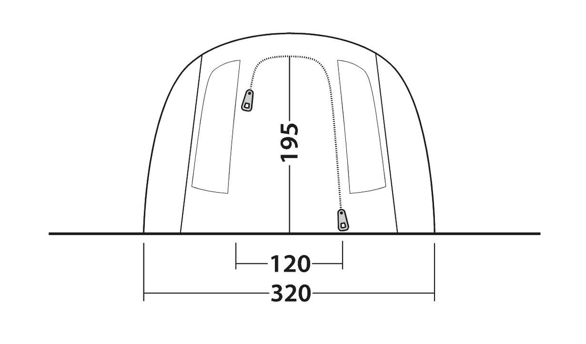 Outwell Phoenix 5 Pole Tent Green 5 Person Outwell - UK Camping And Leisure