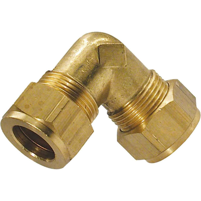 AG Brass Equal Elbow Coupling 15mm x 15mm AG - UK Camping And Leisure