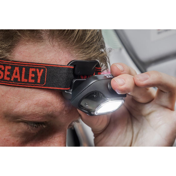 Sealey Rechargeable Head Torch with Auto-Sensor 8W COB LED HT08R Sealey - UK Camping And Leisure