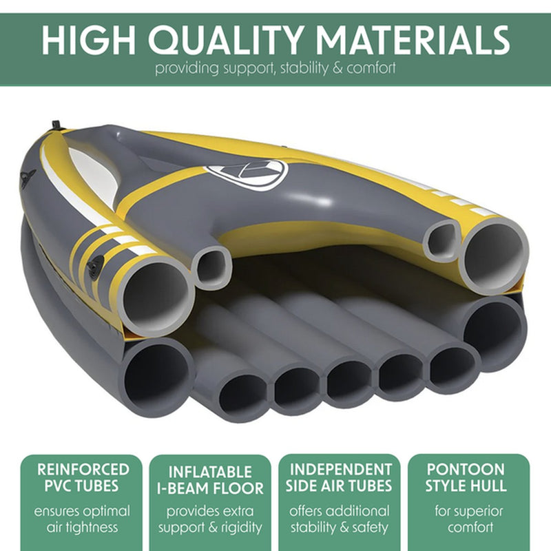 Dellonda Inflatable 2-Person Kayak/Canoe Set with Pump, Carry Bag & 2 Oars Dellonda - UK Camping And Leisure