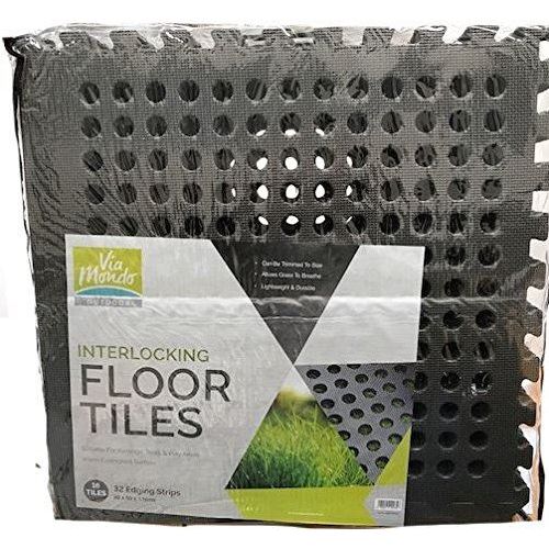 Via Mondo D/Grey Interlocking Floor Tiles (16) 60X60X1Cm QQ107937B Via Mondo - UK Camping And Leisure